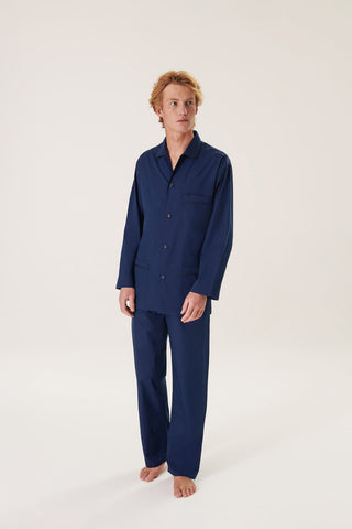 Cotton Pajama Set - Midnight Blue