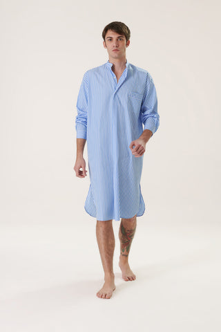 Pinstriped Fine Cotton Nightshirt