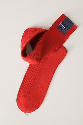 Merino Wool Ribbed Socks - Over-the-Calf