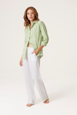 Pure Linen Lounge Pants - White