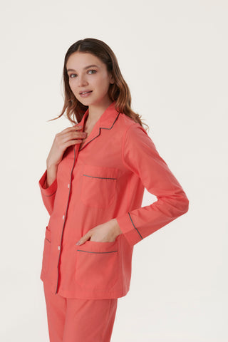 Ultra-Light Cotton Pajama Set - Peach