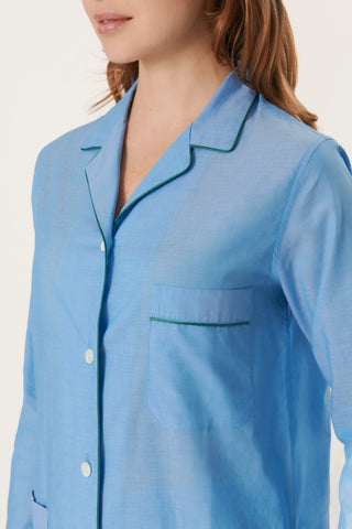 Ultra-Light Cotton Pajama Set - Light Blue