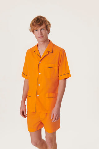 Ultra-Light Cotton Short Pajama Set - Pumpkin