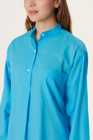 Ultra-Light Cotton Nightshirt - Summer Sky