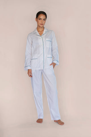 Ultra-Light Cotton Pajama Set - Striped - Beige