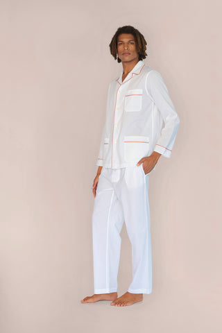 Ultra-Light Cotton Pajama Set - Chalk White