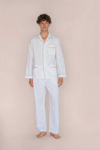 Ultra-Light Cotton Pajama Set - Striped - Beige