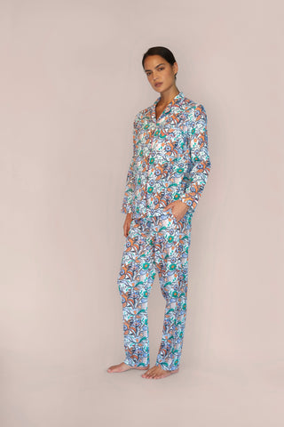 Ultra-Light Cotton Pajama Set - Floral Print