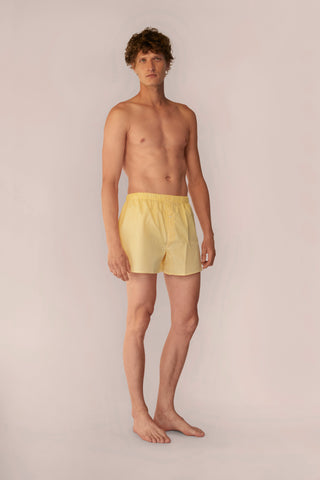 Cotton Boxers - Gingham - Limoncello Yellow