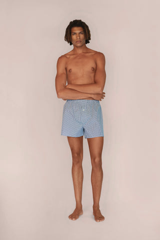 Cotton Boxers - Gingham - Forest Green