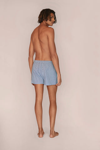 Cotton Boxers - Gingham - Forest Green