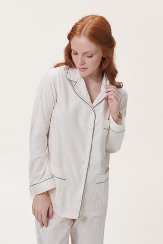 Soft Cotton Pajama Set - Striped - Rose