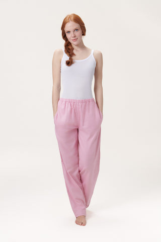 Premium Cotton Flannel Lounge Pants - Rose