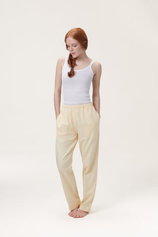 Premium Cotton Flannel Lounge Pants - Limoncello Yellow