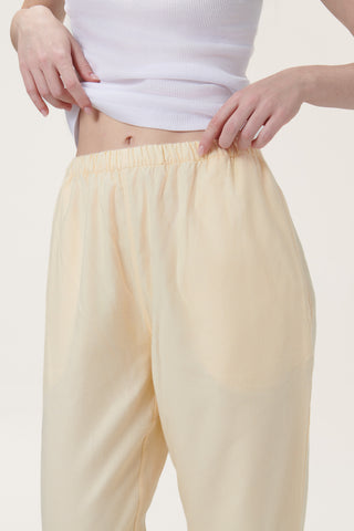 Premium Cotton Flannel Lounge Pants - Limoncello Yellow