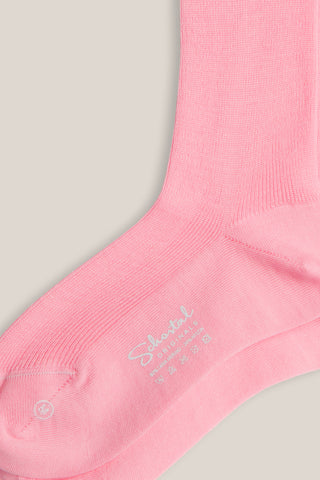 Merino Wool Gentle Ribbed Socks - Mid-Calf - Blush Pink