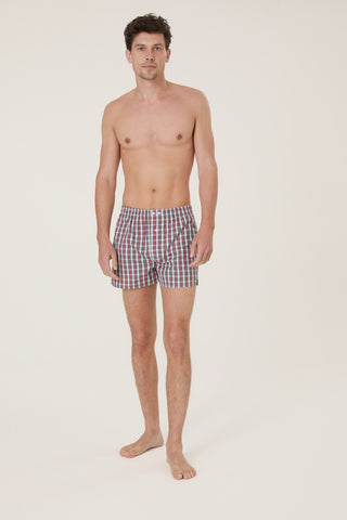 Cotton Boxers - Plaid - Red Royal Stewart