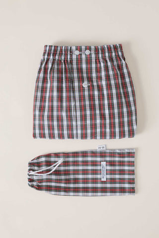 Cotton Boxers - Plaid - Red Royal Stewart