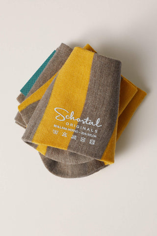 Striped Merino Wool Socks - Over-the-Calf