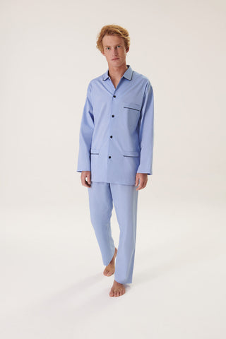 Cotton Pajama Set - Azure