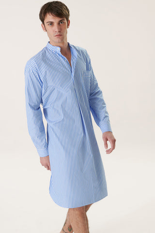 Pinstriped Fine Cotton Nightshirt