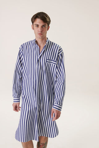 Striped Fine Cotton Nightshirt