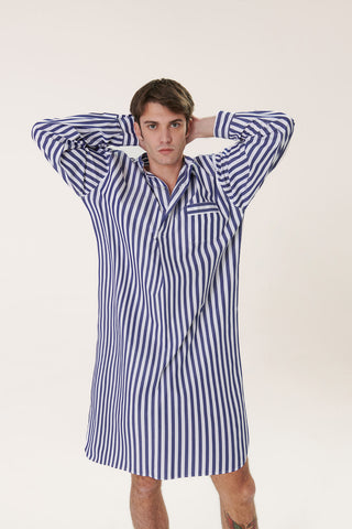 Striped Fine Cotton Nightshirt