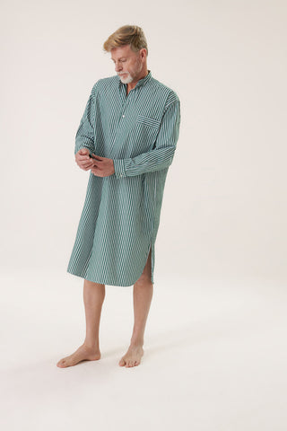 Pinstriped Fine Cotton Nightshirt