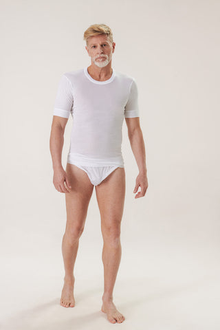 Vintage Half-Sleeve Cotton Lisle T-Shirt
