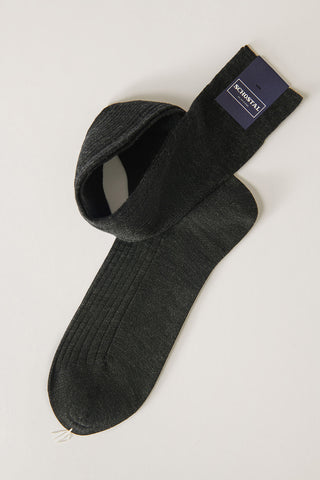 Merino Wool Ribbed Socks - Over-the-Calf