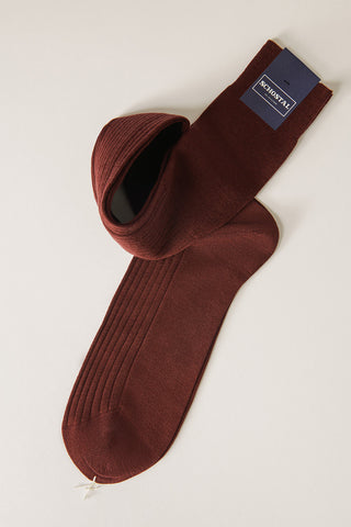 Merino Wool Ribbed Socks - Over-the-Calf
