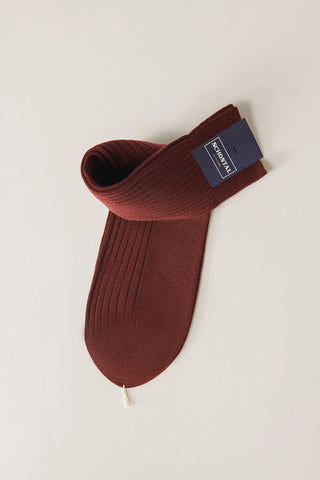 Merino Wool Ribbed Socks - Mid-Calf