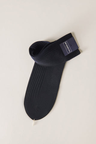 Merino Wool Ribbed Socks - Mid-Calf