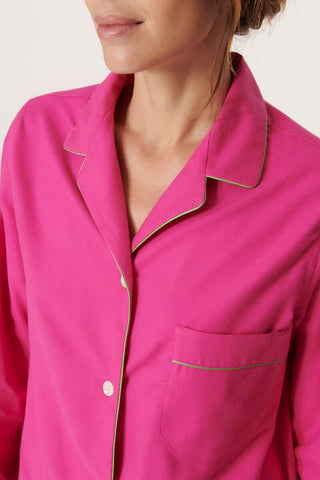 Premium Cotton Flannel Pajama Set - Sunset Pink