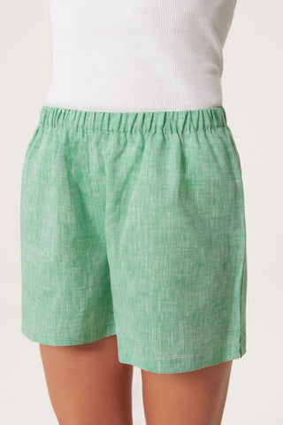 Pure Linen Leisure Shorts - Peppermint
