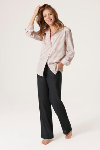 Pure Linen Lounge Pants - Jet Black
