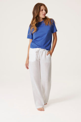Pure Linen Lounge Pants - White