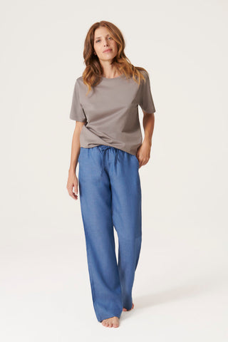Pure Linen Lounge Pants - Steel Blue