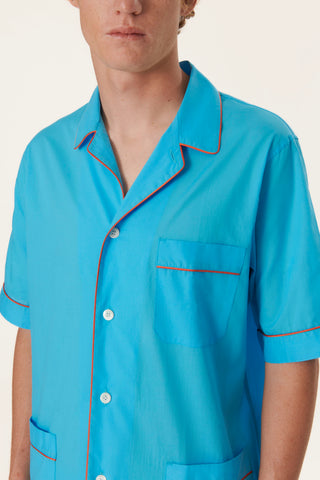 Ultra-Light Cotton Short Pajama Set - Summer Sky