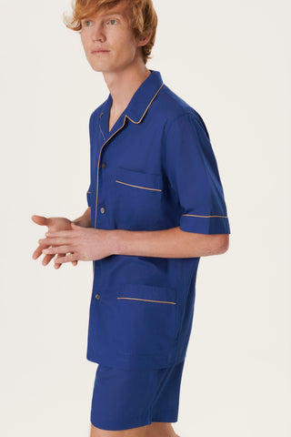 Ultra-Light Cotton Short Pajama Set - Persian Blue