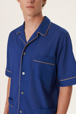 Ultra-Light Cotton Short Pajama Set - Persian Blue