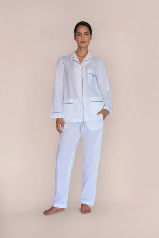 Ultra-Light Cotton Pajama Set - Chalk White