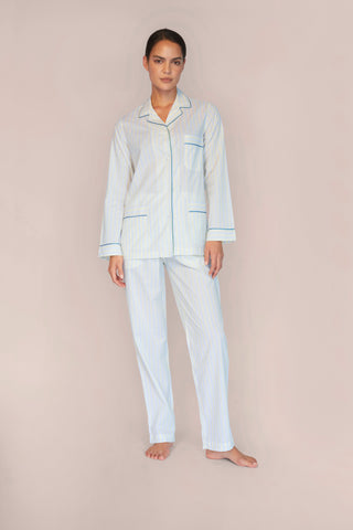 Ultra-Light Cotton Pajama Set - Pinstriped - Limoncello Yellow