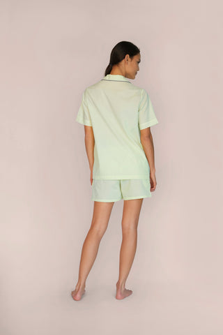 Lightweight Cotton Pajama Shorts Set - Butter Yellow