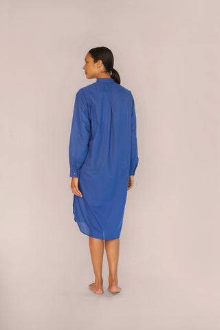 Ultra-Light Cotton Nightshirt - Sapphire Blue