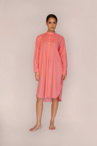 Ultra-Light Cotton Nightshirt - Coral Peach