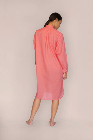 Ultra-Light Cotton Nightshirt - Coral Peach