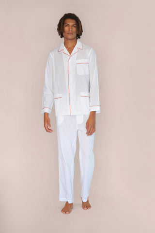 Ultra-Light Cotton Pajama Set - Chalk White