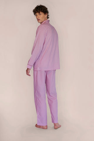Ultra-Light Cotton Pajama Set - Pinstriped - Rose