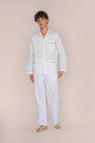 Ultra-Light Cotton Pajama Set - Striped - Beige